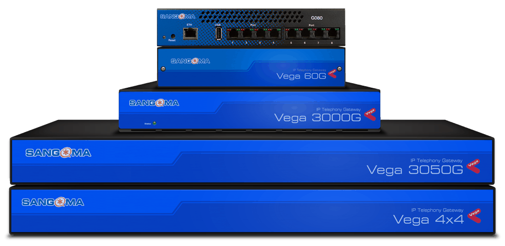 Analoge VoIP-Gateways gestapelt
